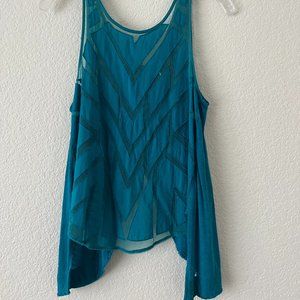 Free People Mesh Pattern Tank Top